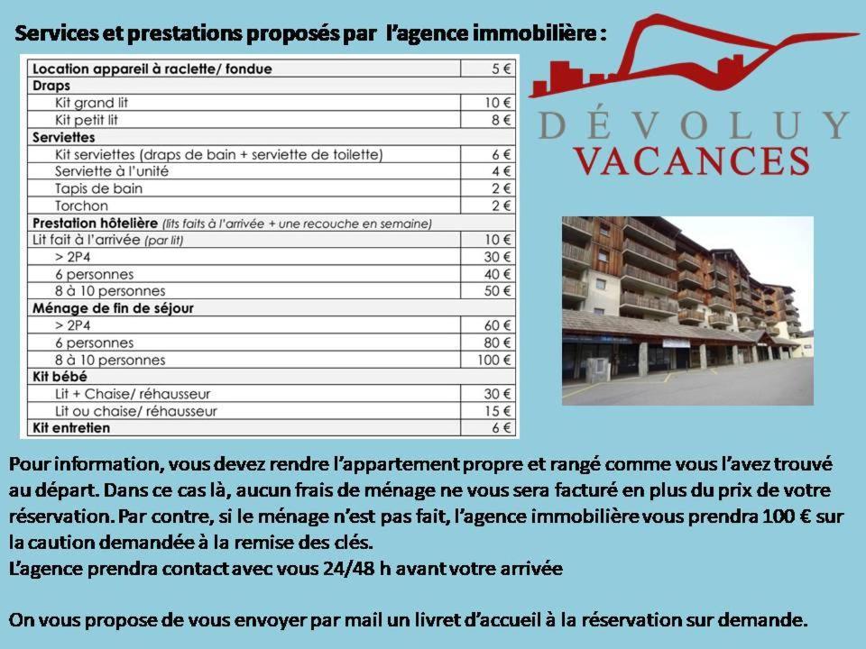 8-10 Personnes Superdevoluy Hautes Alpes Rez De Chaussee Vue Panoramique 3 Apartamento *